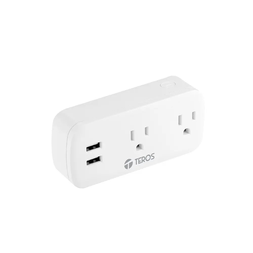 TOMACORRIENTE TEROS TE9102W SMART /2 TOMAS Y 2 PTOS. USB /WIFI 2.4GHZ /CARGA MAX. 3300W /APP TEROS