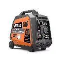 Generador Inverter portátil de 3000 vatios con sensor de CO y ligero, con mango telescópico y ruedas (Genmax)