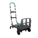 Carretilla plegable de mano 2-en-1, soporta hasta 300 lbs., multiposición