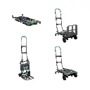 Carretilla plegable de mano 2-en-1, soporta hasta 300 lbs., multiposición