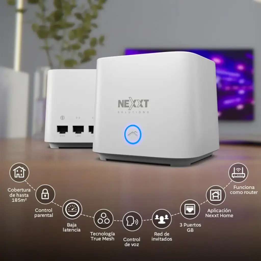 Sistema WiFi 6 Nexxt Home Bolt Mesh Router AX1800 NCMX1800 (1 nodo)