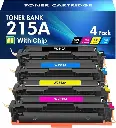 Cartuchos de tóner para impresoras compatibles para HP 215A Color Pro MFP, M182nw, M183fw, M155 (black, cian, yellow, magenta)
