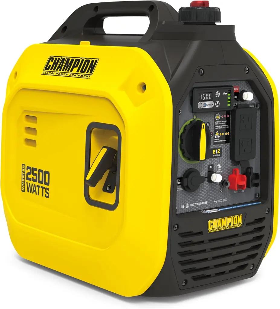 Generador Inverter portátil ultraligero de 2500 vatios con tecnología silenciosa y escudo de CO - Champion Power Equipment