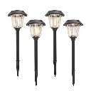 Luces de Camino Solares LED - Member's Mark, color negro mate, juego de 4 piezas