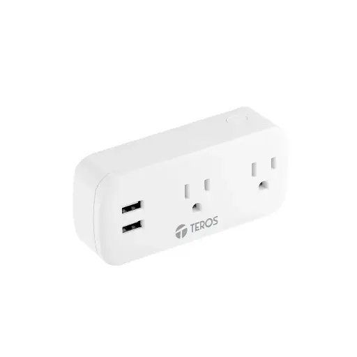 TOMACORRIENTE TEROS TE9102W SMART /2 TOMAS Y 2 PTOS. USB /WIFI 2.4GHZ /CARGA MAX. 3300W /APP TEROS