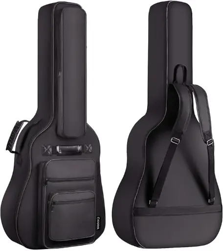 CAHAYA: Bolsa para guitarra acústica, gruesa, acolchada impermeable,  multibolsillos, 40-41", color Negro (CY0181)