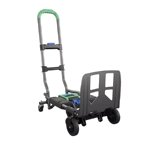 Carretilla plegable de mano 2-en-1, soporta hasta 300 lbs., multiposición