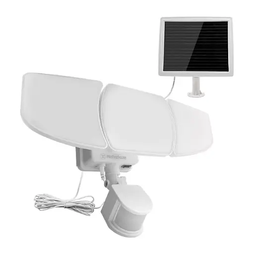 Juego de Luz de Seguridad LED Solar de triple cabezal  de 2000 lúmenes - Westinghouse (2 Unidades)