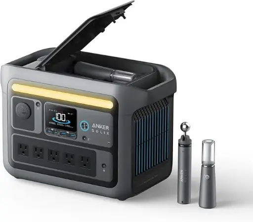 Station D’énergie Portable Anker SOLIX C1000 – 1056 Wh, 1800 W, Charge Solaire, Batterie LiFePO4