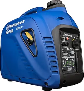 Generador Inverter portátil súper silencioso y ligero de 2800 vatios pico, alimentado por gasolina (Westinghouse)