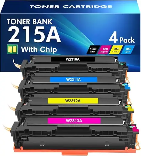 Cartuchos de tóner para impresoras compatibles para HP 215A Color Pro MFP, M182nw, M183fw, M155 (black, cian, yellow, magenta)